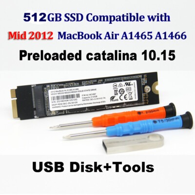 NEW 512GB SSD For 2012 Apple MacBook Air A1465 EMC 2558 & A1466 EMC 2559