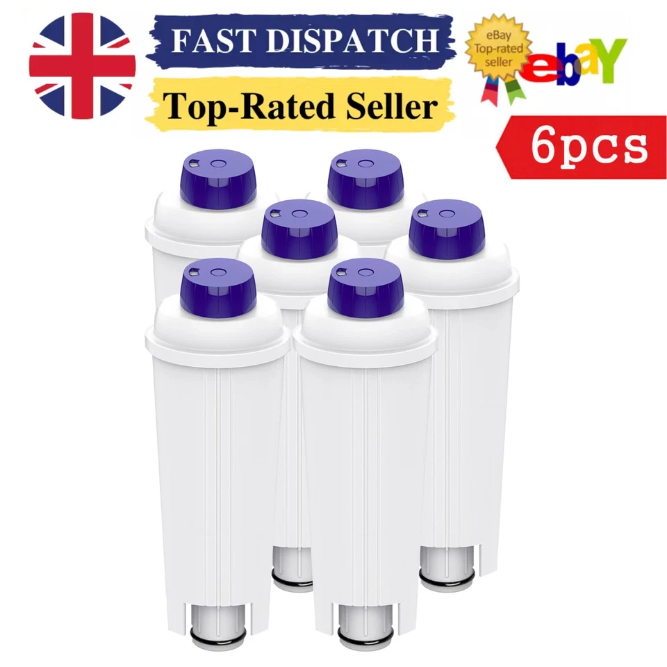 6 X Delonghi Genuine Coffee Machine Water Filter DLSC002 5513292811 SER3017