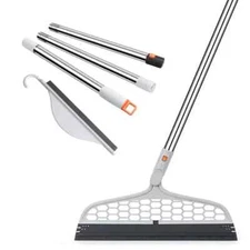 2-In-1 Magic Broom Floor Cleaning Silicone Squeegee Rotatable Pet Hair Remover