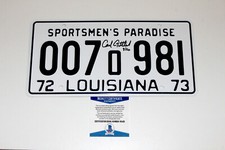CARL GOTTLIEB SIGNED JAWS MOVIE LICENSE PLATE SCREENWRITER BECKETT BAS COA PROOF