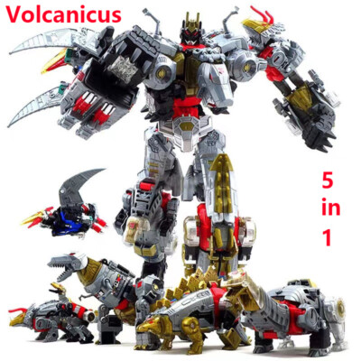 New BPF Volcanicus Dinobot 5 In 1 Power of The Primes Action