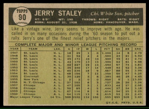 Topps Baseball 1961 (1-185) EX/MT condizioni sceglili completa il tuo set - Foto 97 di 233