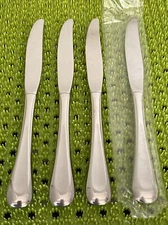 Oneida SATIN SAND DUNE Stainless 4 Dinner Knives Frosted USA NEW Flatware A46N