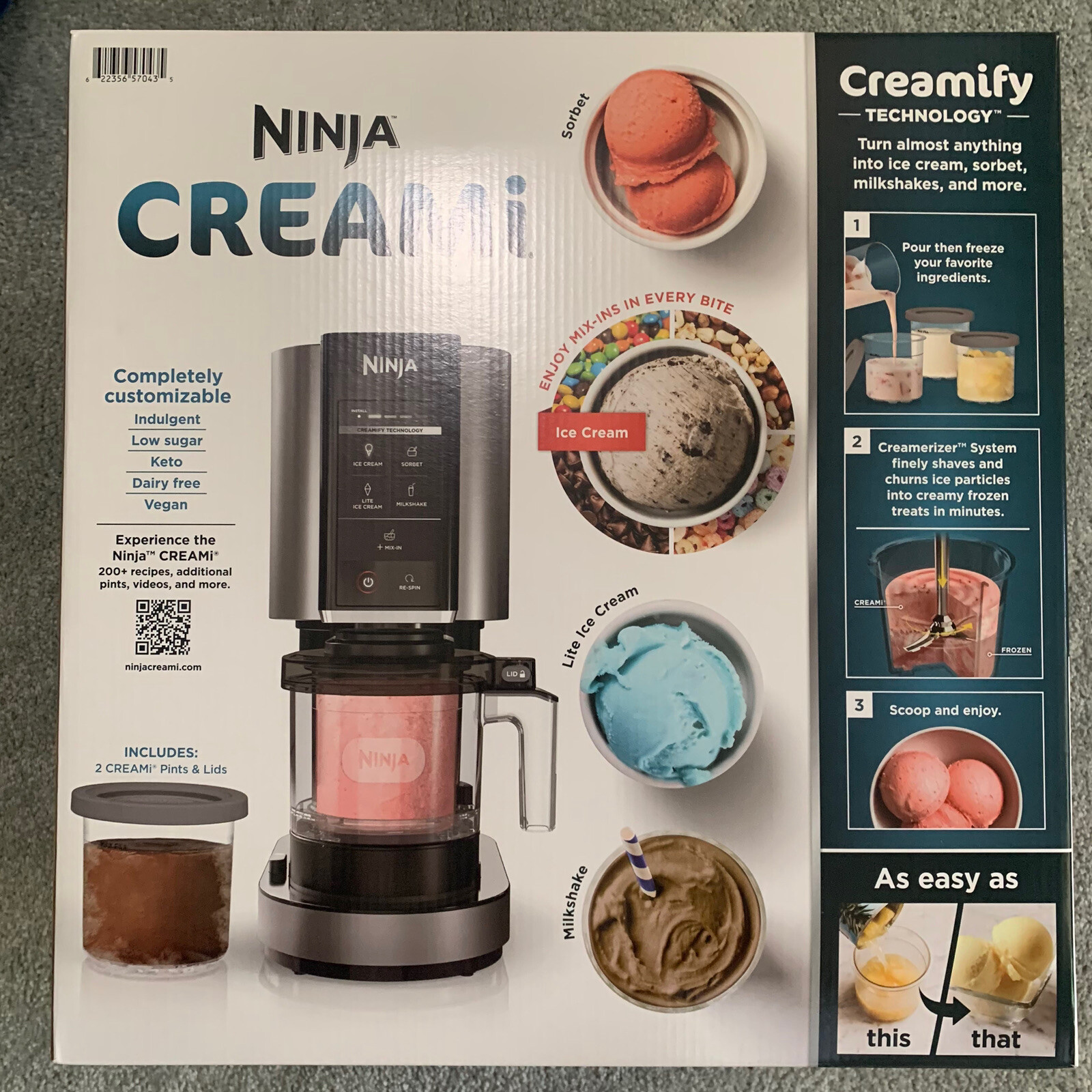 Ninja CREAMi, Ice Cream Maker, 5 Programs (NC300) NEW FAST