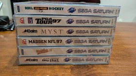 Sega Saturn Console Bundle TESTED & WORKS - Games, Light Gun, Controller & Cable