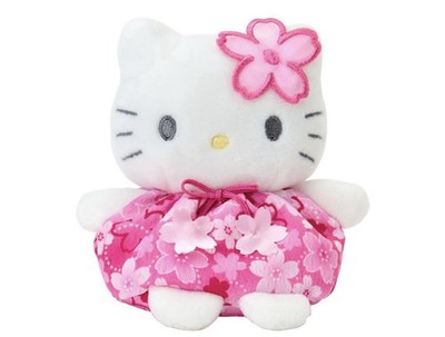 Hello Kitty Sakura Cherry Blossom Otenori Mini Bean Bag Plush NWT Japan Exclusiv
