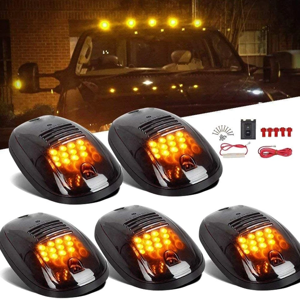 Luces de techo LED ámbar para Dodge Ram 1500 2500 3500 2003-2018 5 piezas Foto 2 de 4