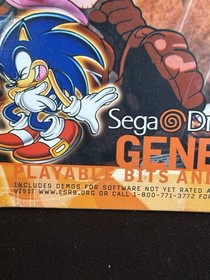 Sega Dreamcast Generator Vol 1 Demo Disc Not For Resale VTG Sonic Power Stone