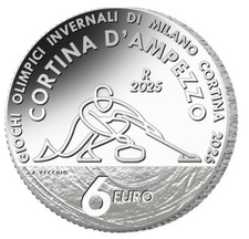 1 oz monete argento 999 Curling Olimpiadi Milano Cortina 2026
