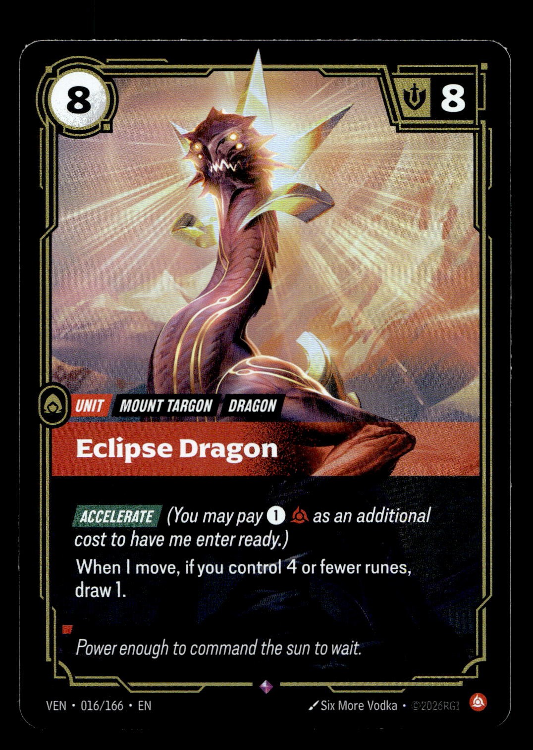 ECLIPSE DRAGON 016/166 VEN FOIL 2026 VENDETTA RIFTBOUND