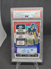 2023 CONTENDERS TYLER SCOTT OPTIC RED WHITE & BLUE AUTO /13 PSA 9