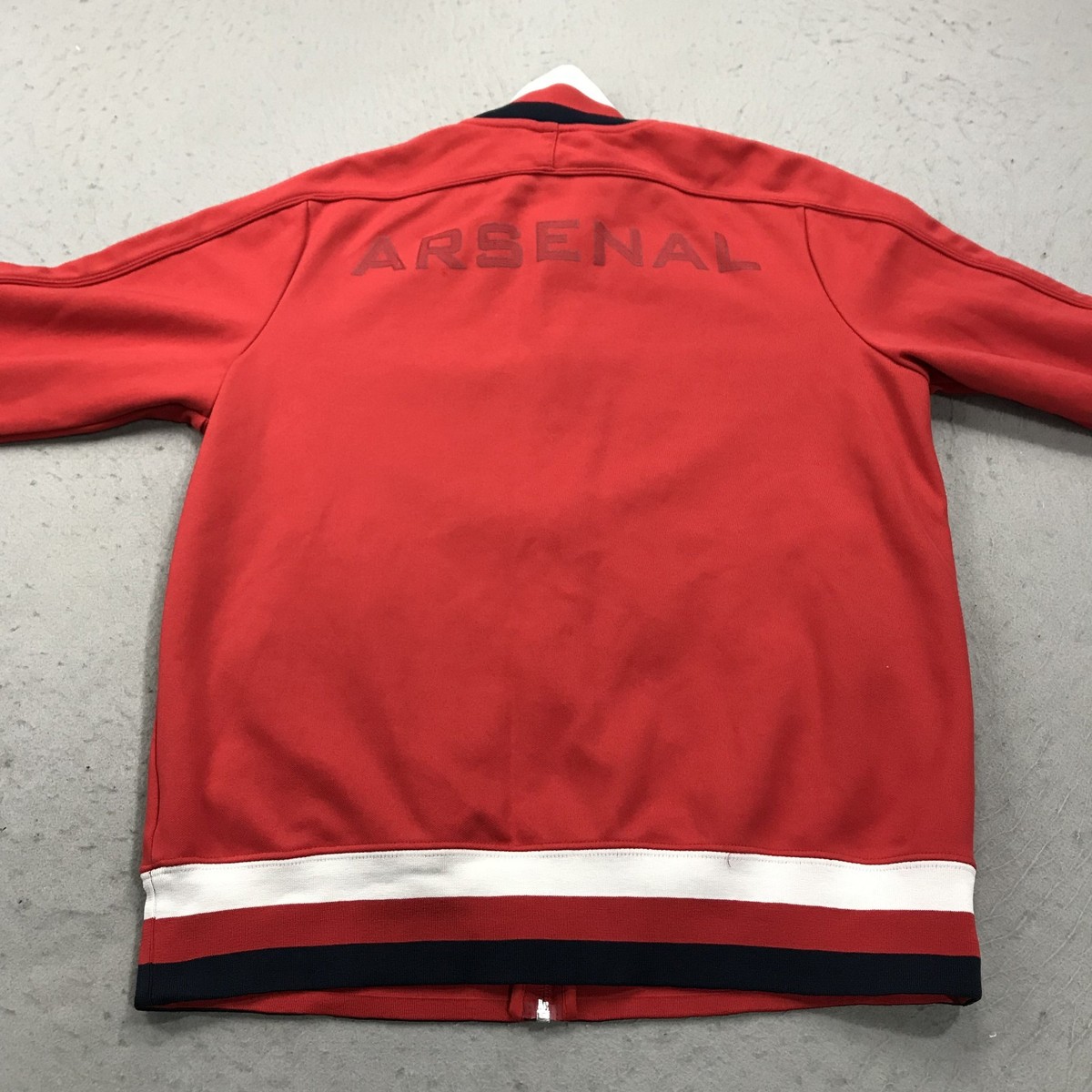 Arsenal Soccer Jacket Mens Large Red Nike Track Full Zip Warm Up