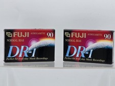 2 Lot - Fuji Audio Cassette Blank Tapes New Sealed DR-I 90 Minutes Normal Bias