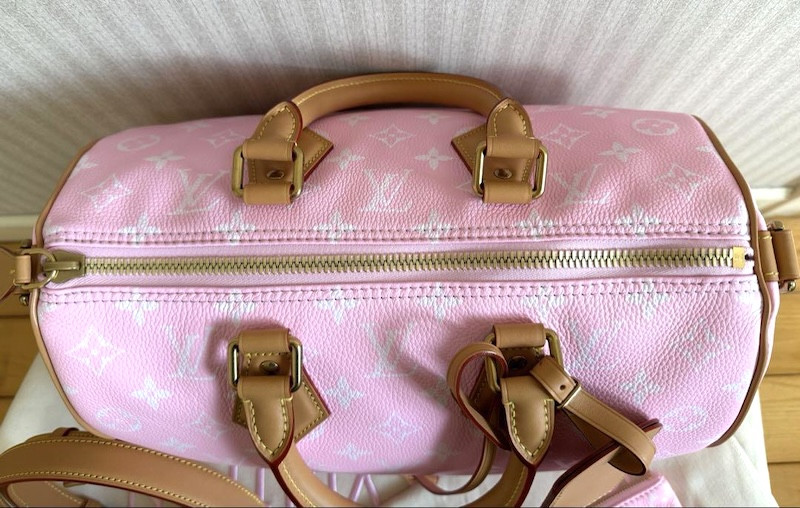 LOUIS VUITTON ピンク 手袋 Speedy P9 Bandoulière 30 Autres Cuirs Monogram - Luxury