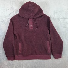 Old Navy Fleece Lined Hoodie Sweatshirt in Burgundy Raisin