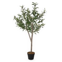 Kunst Oliven Baum Im Topf - 120 X 60 Cm - ÖLbaum Zimmer Deko Pflanze KüNstlich