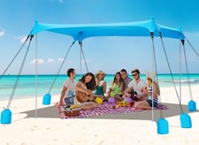 Gorich Beach Tent Sun Shelter with 8 Sandbags, UPF50 Protection  Windproof ...