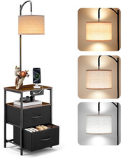 Floor Lamp  Table with Charging Station, USB, 3 Color Temperatures
