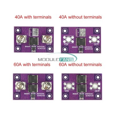 40A 60A Ideal Diode Module No-Voltage Limit Anti Backflow Anti Reverse Connect