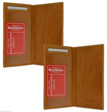 CHECKBOOK COVER PLAIN SET OF 2 TAN GENUINE LEATHER NEW GREAT GIFT IDEA 1