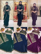 Ready-to-Wear Designer Saree for Adults Bollywood Party and Indian Pakistani Wed