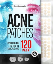 Pimple Patches 120 Pack , Salicylic Acid, Tea Tree Oil and Hydrocolloid Pimp...