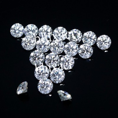 20 Pcs Lot Natural D Color VVS1 1.90 mm Round Brilliant Cut White Diamond AAA+