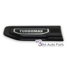 OEM new 2023 - 2026 GMC Sierra TURBOMAX Driver Fender Vent Gloss Black Emblem