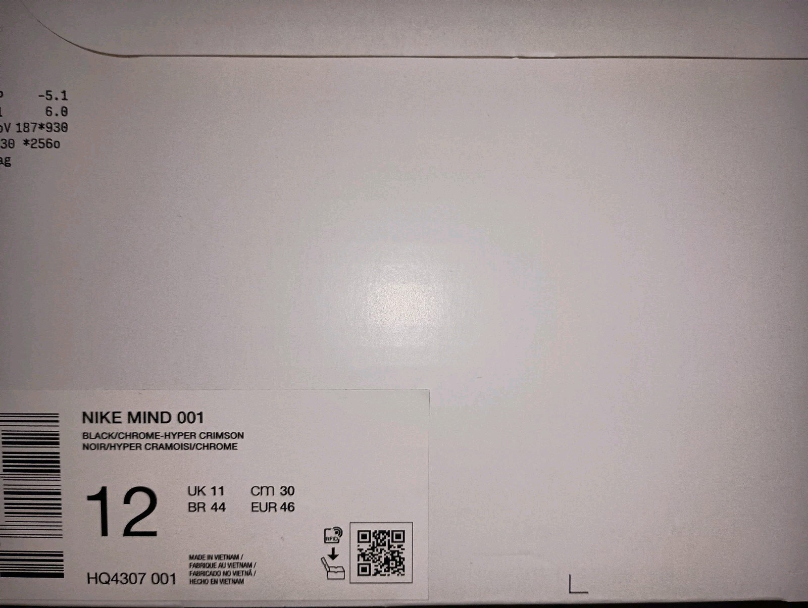 Nike Mind 001 Black/Chrome-Hyper Crimson HQ4307-001 Men's Size 12 thumbnail 6