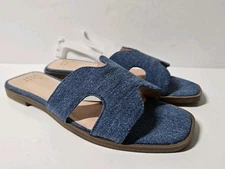 A New Day  Women’s Nina Slide Sandals denim blue sz 6