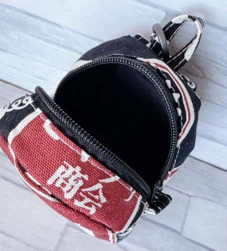 Handmade Mini Backpack Pouch Retro Showa Signboard Style Used - Picture 3 of 4