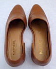 NEW (SHOP WORN) MARCIANTE & COMPANY TAN LEATHER OPEN ARCH FLATS SHOES US 8.5 — photo 3