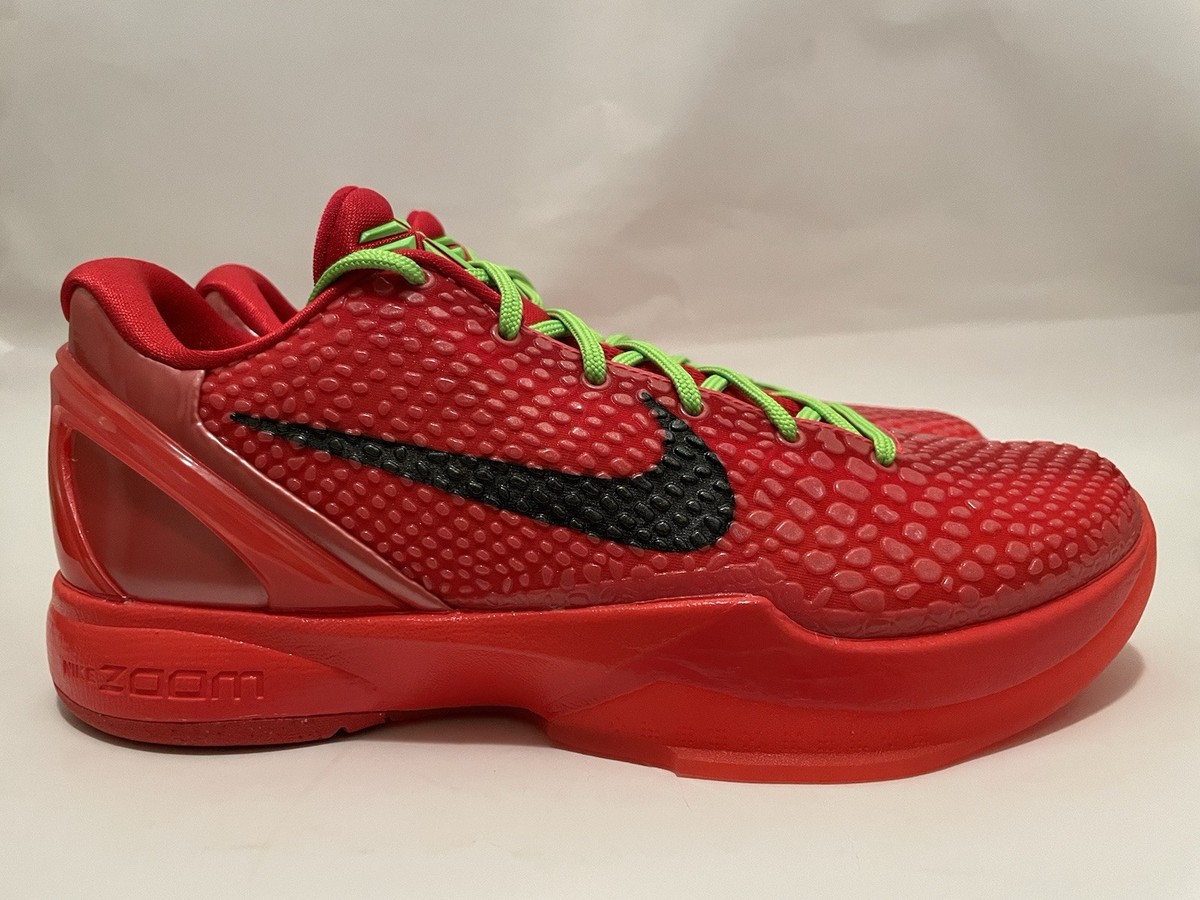 Nike Zoom Kobe 6 Protro Reverse Grinch 9.5 VI Christmas Red | eBay