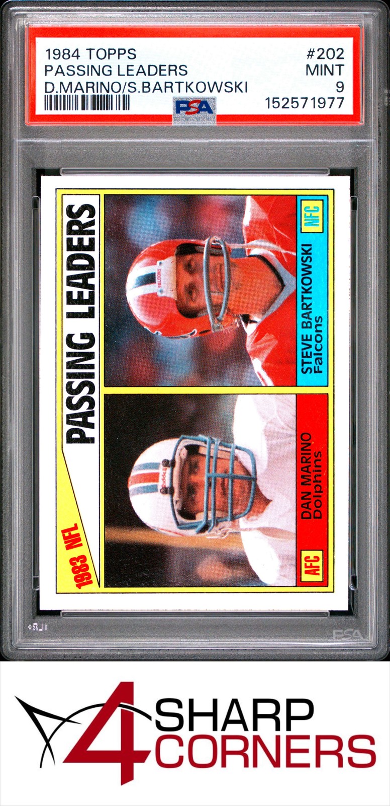 1984 TOPPS #202 DAN MARINO DOLPHINS HOF PSA 9