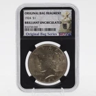 1924 Peace Silver Dollar BRILLIANT UNCIRCULATED NGC Original Bag Fragment