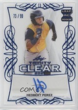2021 Leaf Trinity Clear Platinum 73/99 Hedbert Perez #CA-HP1 Auto 11oq