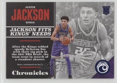 2017-18 Panini Chronicles Rookies Blue 13/199 Justin Jackson #136 Rookie RC 0a7