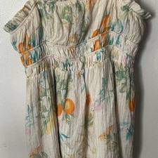 Forever 21 Floral Mini Dress - Cream, Orange, Green, Yellow