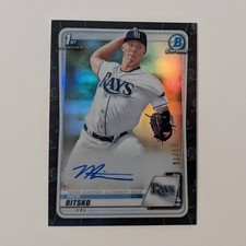 2020 Bowman Chrome Draft Picks Auto Nick Bitsko Black Refractor 23/75 CDA-NB