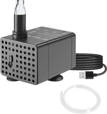 KBT DC 3W mini Brushless Motor pump for Cat Pet Water Fountain Small, Black 