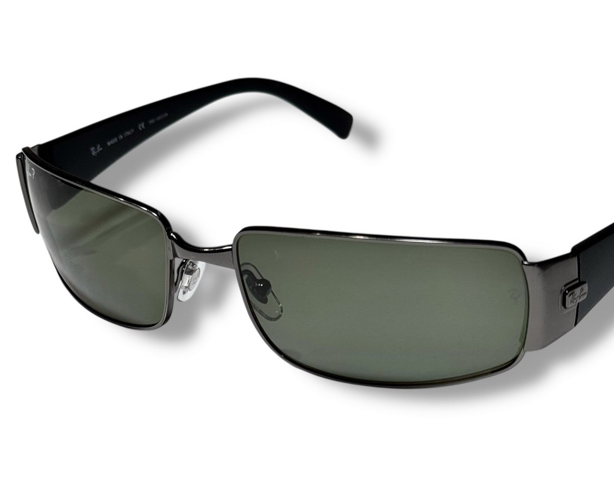 Ray Ban RB3237 004/58 Gunmetal Polarized Green G-15 Sunglasses 60