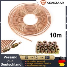 10m Bremsleitung Kupfer-Bremsleitung -Ø4,75mm Bremsrohr 16 Verschraubungen Auto