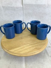 Corning Blue Ceramic Coffee Mug Set of 4, 12 fl oz, Microwave Safe