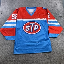 STP Hockey Jersey Headbangers Brawl Tournament #52 SC XL Red White Blue NWOT