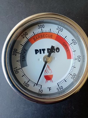 3'' BBQ Pit Thermometer 2.5'' Stem, 50/550F W/ Zones