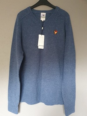 John Partridge Pullover Wollpulover Blau Gr.S Neu