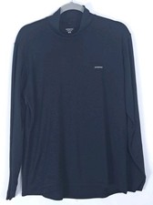 Patagonia Capilene Men's Mock Neck Long Sleeve Baselayer Medium Black USA made