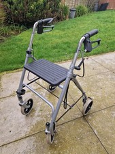 4 Wheel Grey Ableworld Mobility Walker Rollator With Seat G/C Can Be Posted