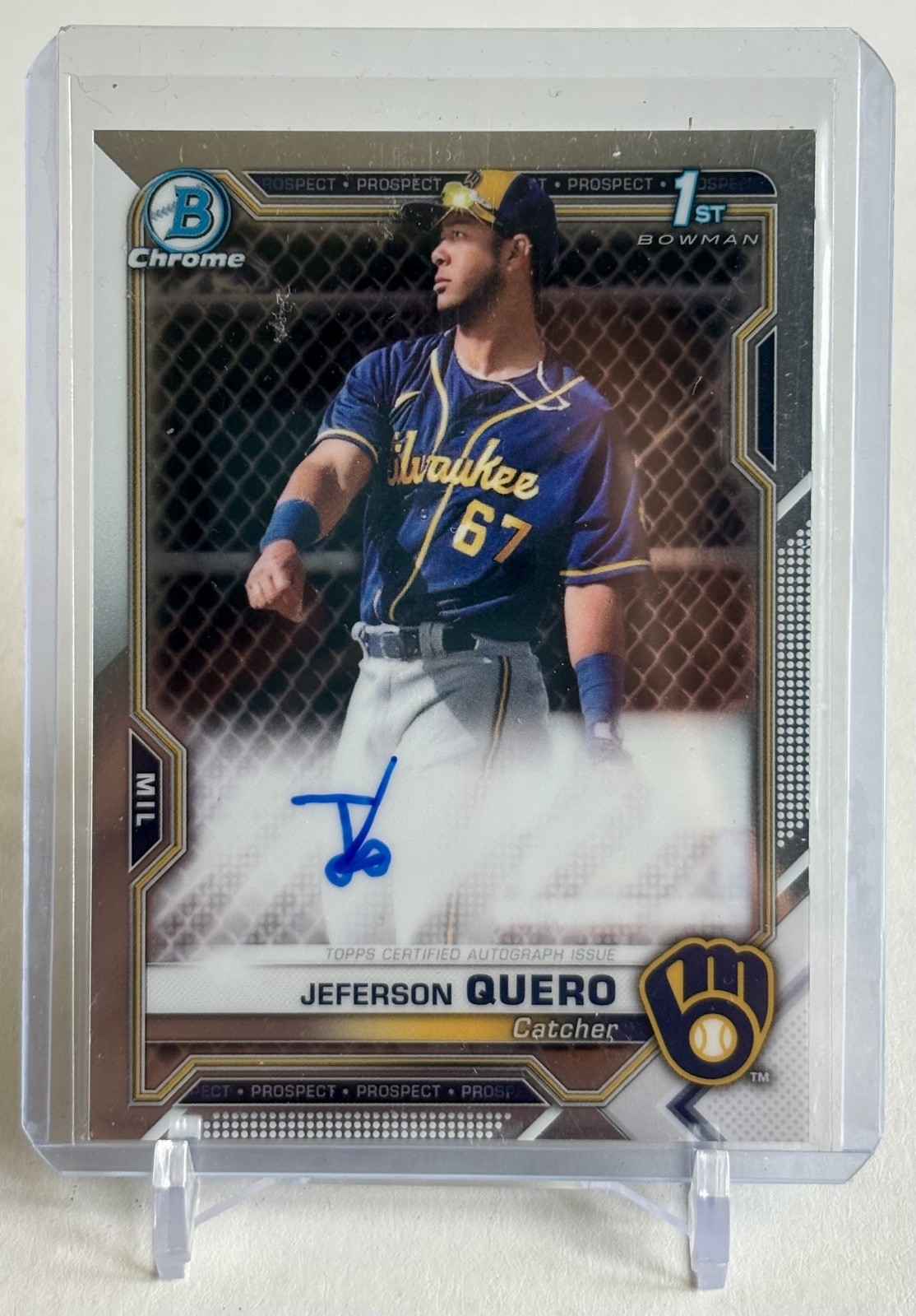 2021 Bowman Chrome - Prospect Autographs Jeferson Quero #CPA-JQ 1st Auto