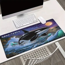 40*90cm1pc Custom Name Orca (Killer Whale) Desk Mat - Extra Large XXL Gaming & O